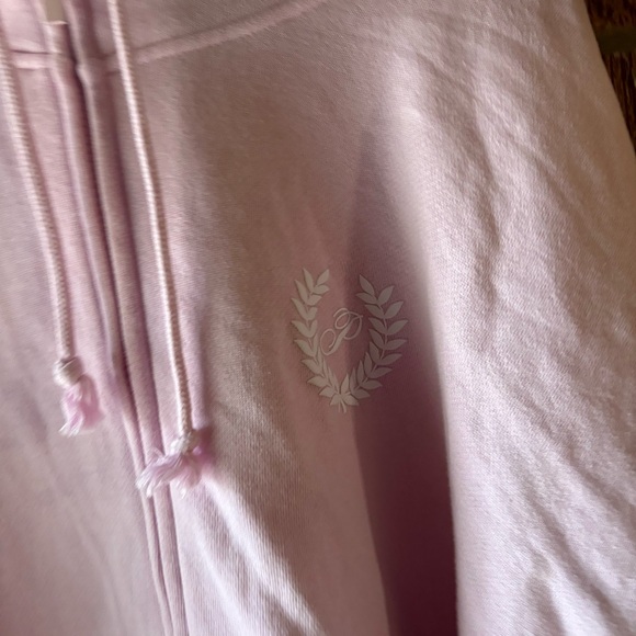 Pink Victoria’s Secret Baby Pink Graphic Zip Up Hoodie Size XXL - Picture 2 of 7